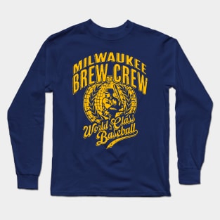 Vintage BREW CREW World Class Baseball Long Sleeve T-Shirt